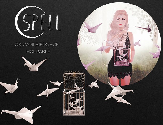 SPELL : Origami Birdcage (holdable)