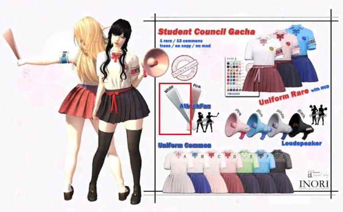 Inori - Student Council - AttackFan #White