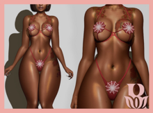 Rosary. Web'd . Red
