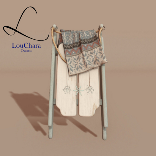 LouChara Hello Winter Sled Decor 