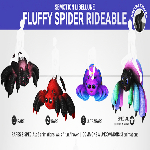 SEmotion Libellune Fluffy Spider Rideable SPECIAL