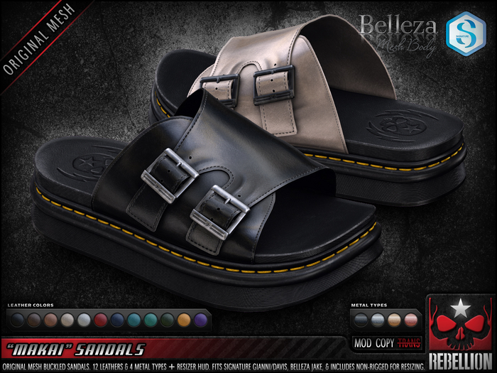 = REBELLION = "MAKAI" SANDALS - DEMO