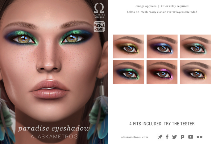 alaskametro<3 "Paradise" eyeshadow | EvoX BOM | Bakes-on-Mesh/Classic | OMEGA applier
