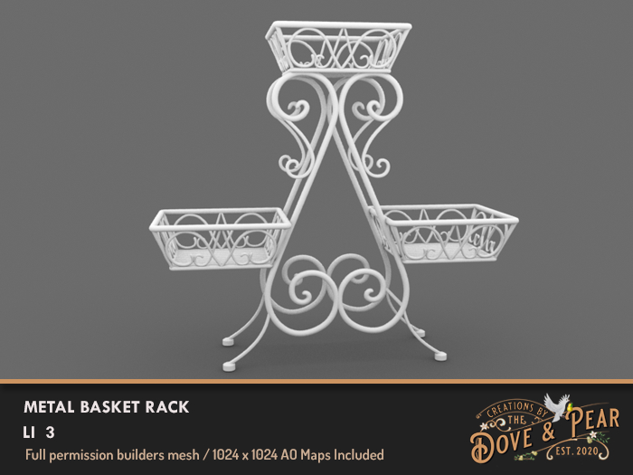 Dove & Pear for Builders - Iron Basket Rack  