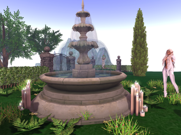 Fountain with candles