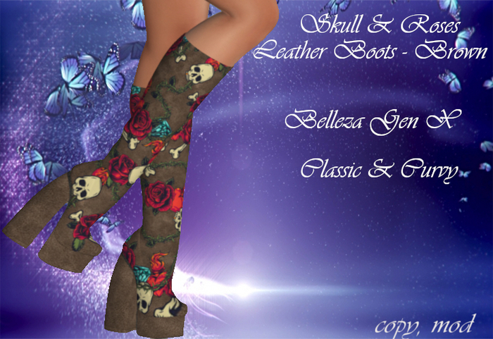 Skull & Roses Brown BELLEZA GEN X