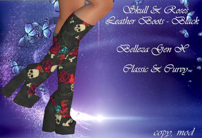 Skull & Roses Black BELLEZA GEN X