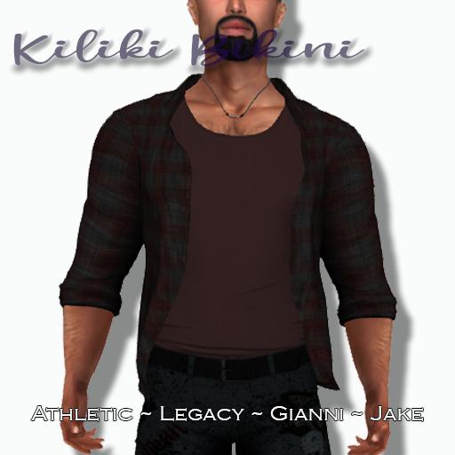 [kb] Mens Grunge Shirt & Tank - Red