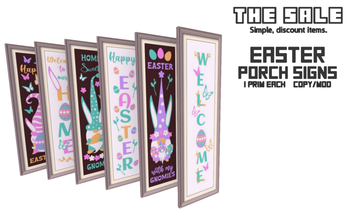 The Sale - Easter Porch Signs (Mod&Copy)