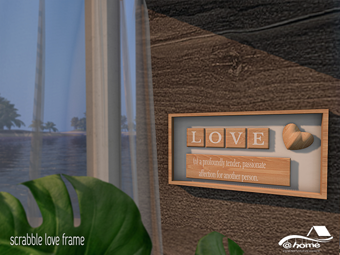 @home: scrabble love frame 