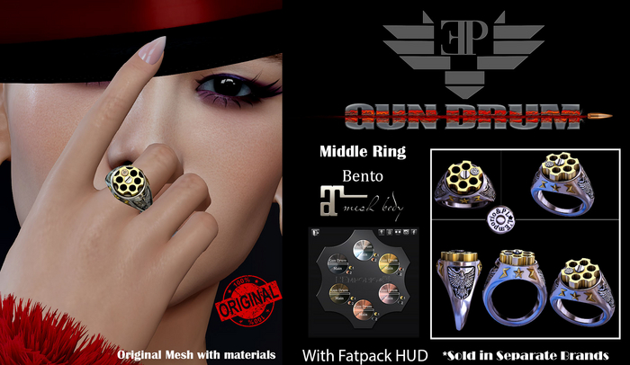L'Emporio&PL::*GunDrum*::-Middle Ring-Maitreya Lara-Bento.