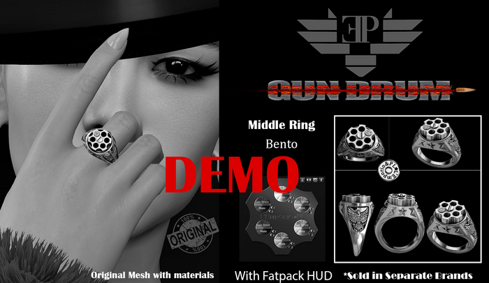D*E*M*OL'Emporio&PL::*GunDrum*::-Middle Ring-Maitreya Lara-Bent