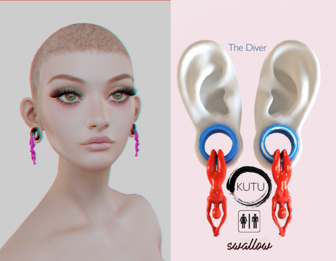 KUTU - The Diver earrings DEMO