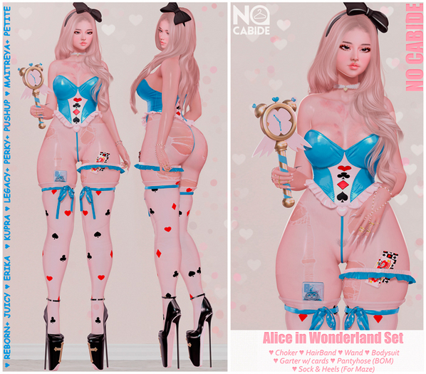 No Cabide :: Alice in Wonderland Set