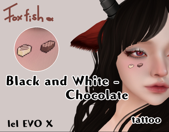 {Foxfish}black and white_chocolate_tattoo_original