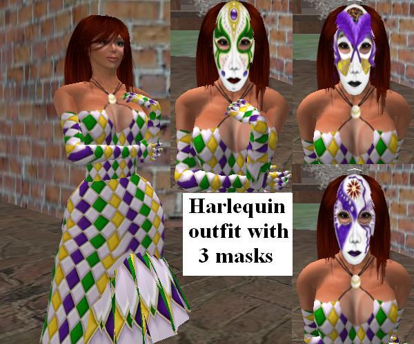 Mardi Gras Harlequin Clothes
