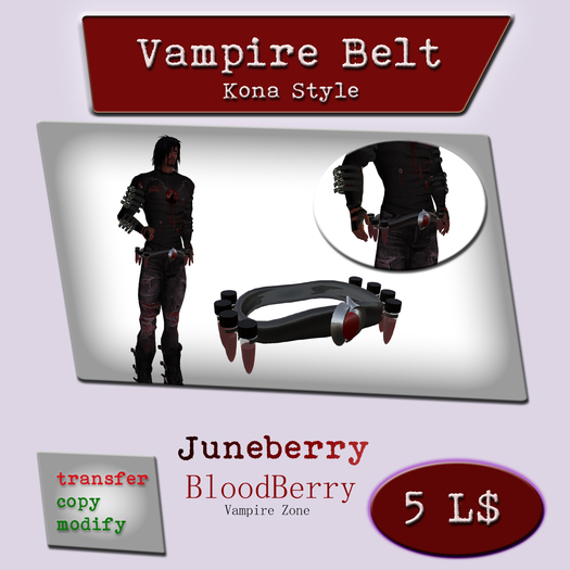 Vampire Belt - Kona Style [Juneberry] Box