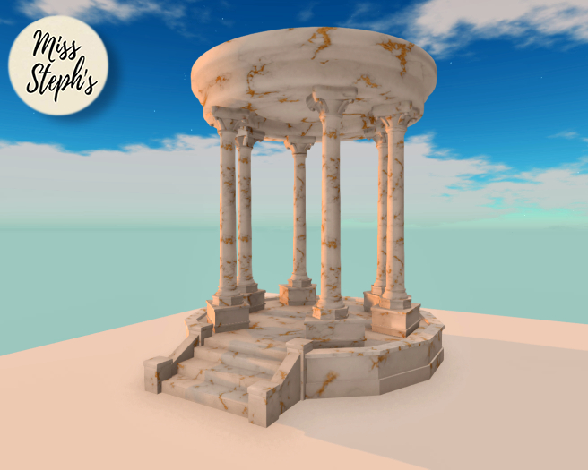 Pavilion - White and Gold Marble