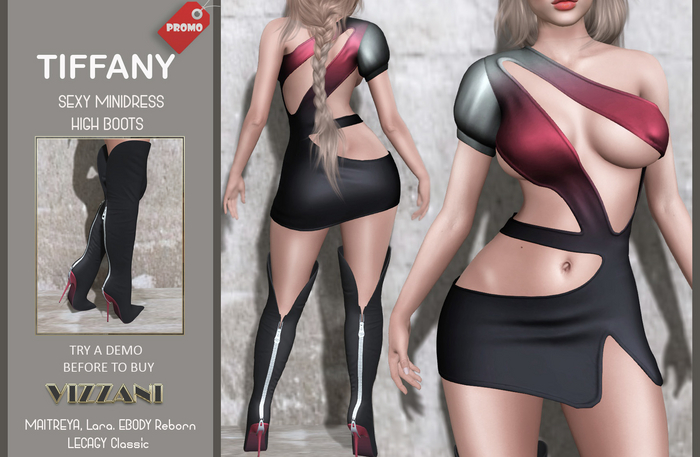 DEMO - SEXY OUTFIT MESH  MOD. TIFFANY - CREATED BY VIZZANI.