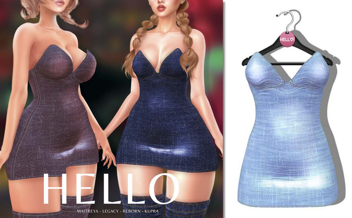 :::BLEACH:::HELLO:::Consuelo Dress:::
