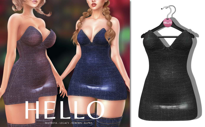 :::BLACK:::HELLO:::Consuelo Dress:::
