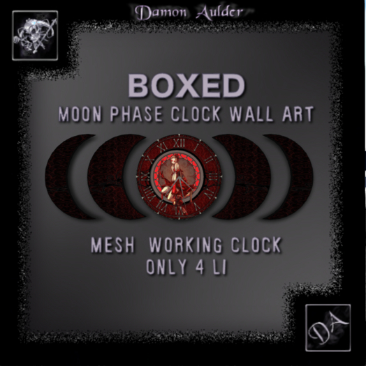 NuTec: Miss Love Moon Phase Wall Clock Mesh (Boxed)