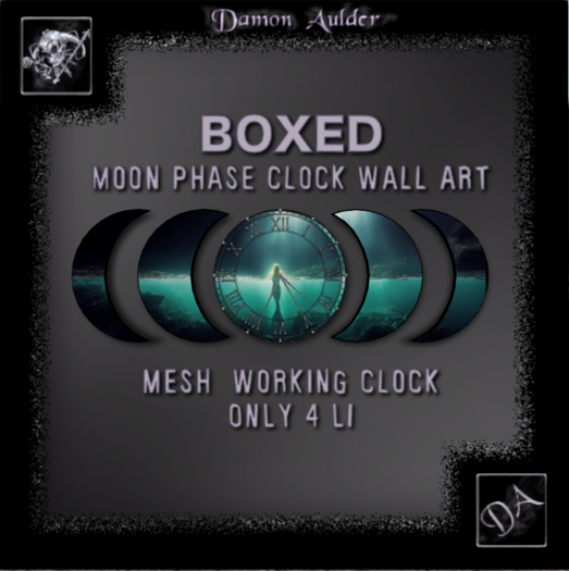 NuTec: Mermaid in a Moonlit Cave Moon Phase Wall Clock Mesh (Boxed)
