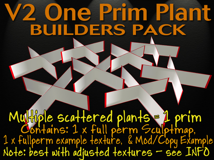 V2 One Prim Plant Shape Scattered 1 Builders Pack