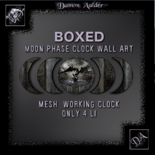 NuTec: Gothic Kiss Moon Phase Wall Clock Mesh (Boxed)