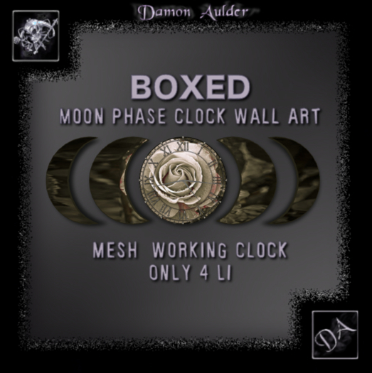 NuTec: Vintage Rose Moon Phase Wall Clock Mesh (Boxed)