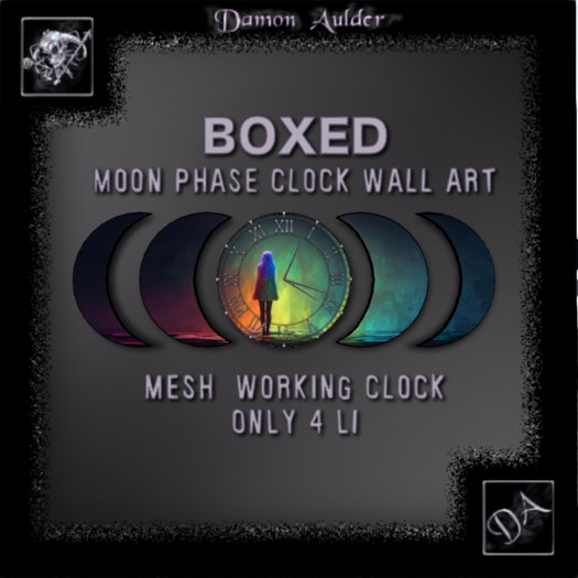 NuTec: After the Rainbow Rain Moon Phase Wall Clock Mesh (Boxed)