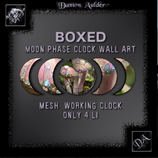 NuTec: Fairyland Mushroom Moon Phase Wall Clock Mesh (Boxed)
