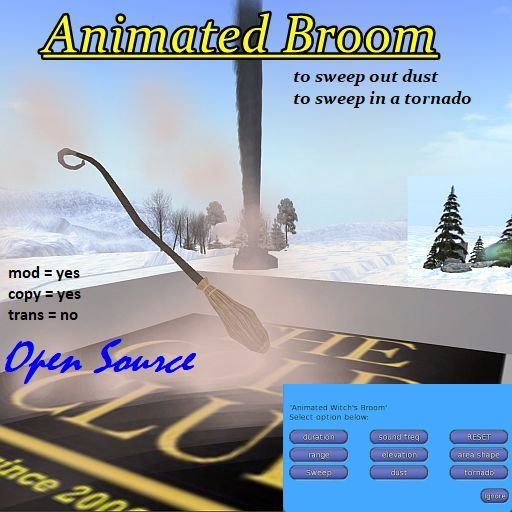 Animated Witch's Broom