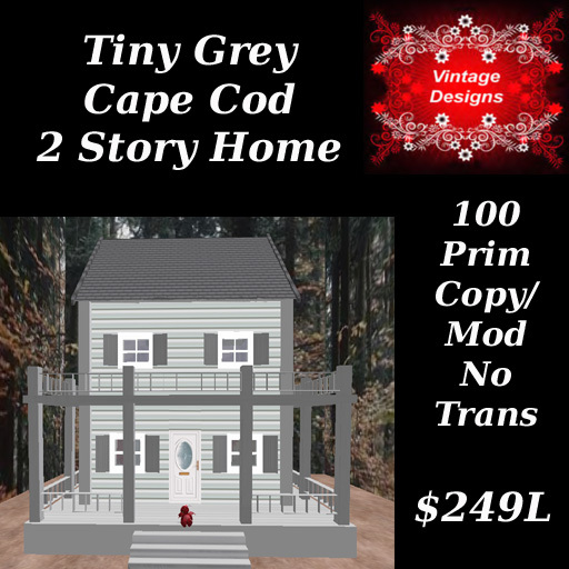 Tiny Grey Cape Cod Home