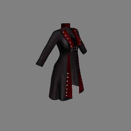 Red Gothic Pirate Queen Slink Coat