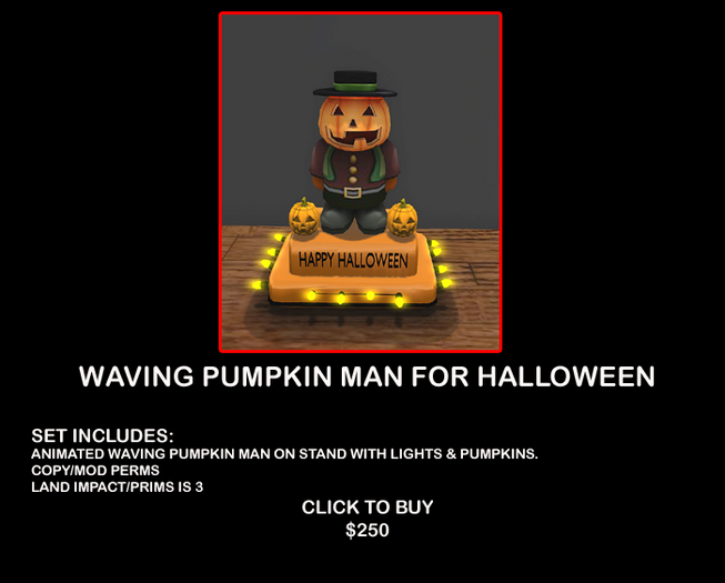 Halloween Waving Pumpkin Man Decoration