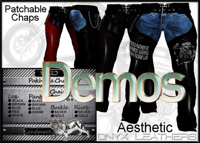Demos for Aesthetic Patchable Chaps - Multi Options