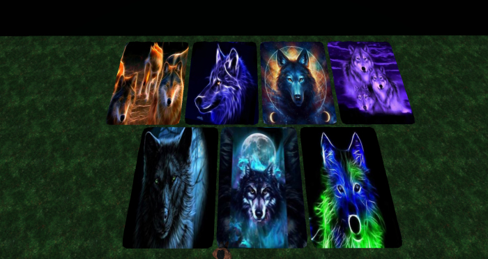 Neon wolf rug collection