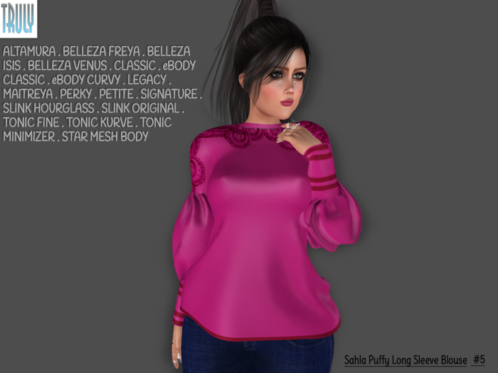 TRULY Sahla Puffy Long Sleeve Blouse #5