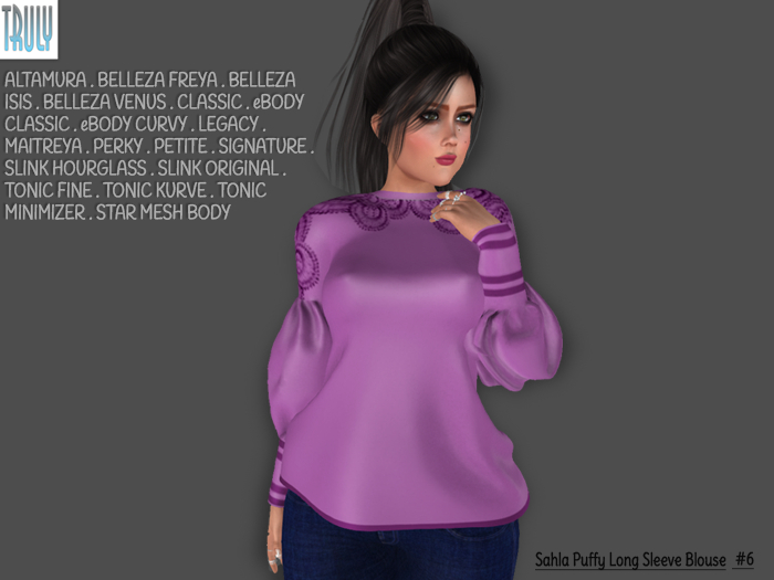 TRULY Sahla Puffy Long Sleeve Blouse #6