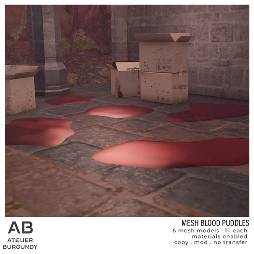 Atelier Burgundy . Mesh Blood Puddles *ADD*