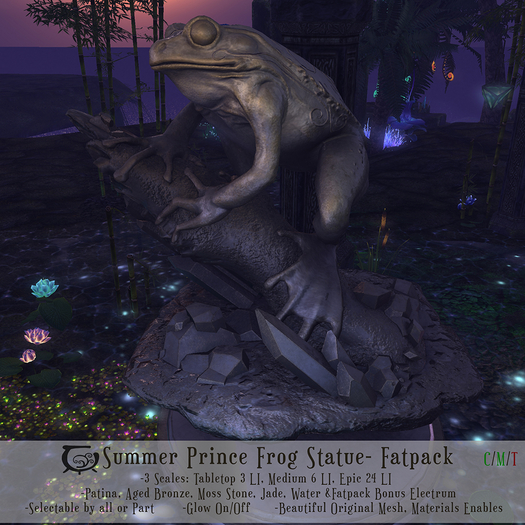 Summer Prince Frog Statue- Fatpack