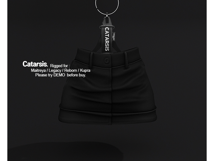 CATARSIS - EFECTO Skirt - BLK