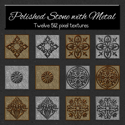 *Wallflowers* Polished Stone & Metal Motifs