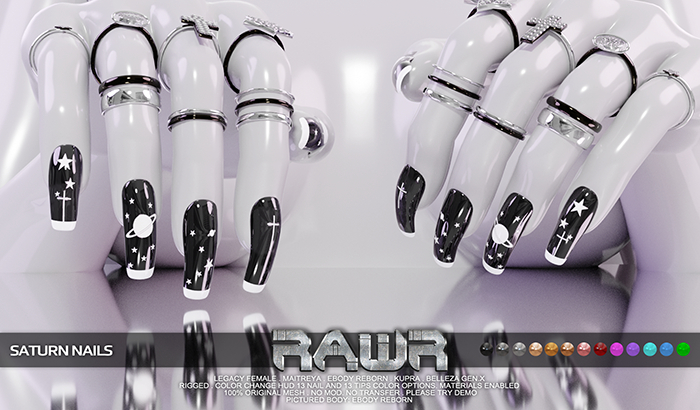 RAWR! Saturn Nails DEMO (add me)