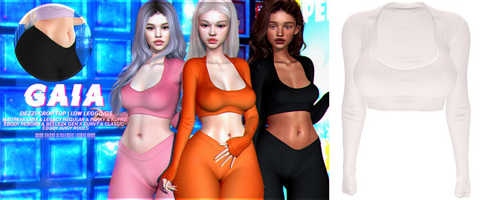 Gaia - dezzi crop top//white