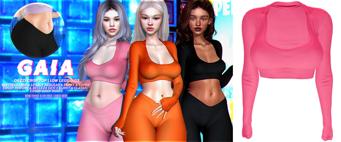 Gaia - dezzi crop top//pink