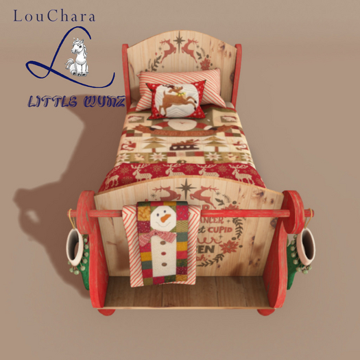 LouChara Little Wunz Sleigh Ride Bed 