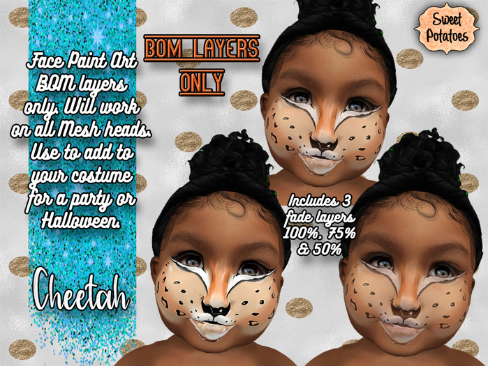 < SP > Halloween Face Paint - Cheetah