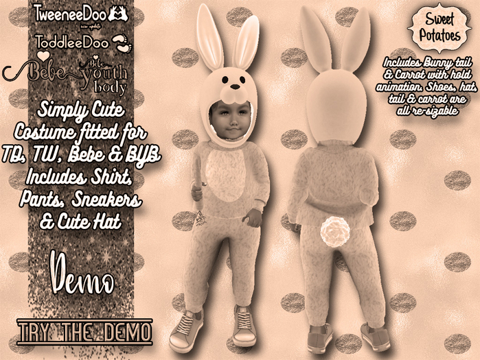 < SP > Simply Cute Costume for TD/BEBE/TW/BYB - Bunny Blue Demo
